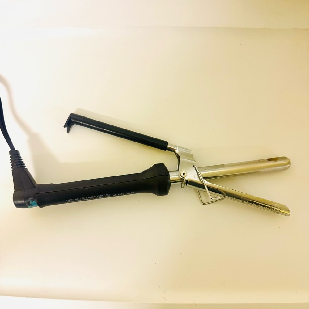 BaByliss Professional Hair Curling Iron 3/4 Inch- Black and Silver